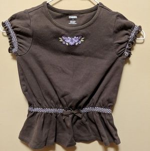 Pretty Gymboree t shirt with purple flowers